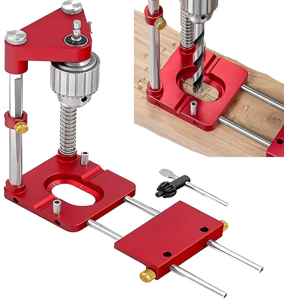 Woodworking Drill Locator Mini Bench Drill Press Adjustable Punch Locator Drill Template Guide Woodworking Drilling Locator Tool
Woodworking Drill Locator Mini Bench Drill Press Adjustable Punch Locator Drill Template Guide Woodworking Drilling Locator Tool