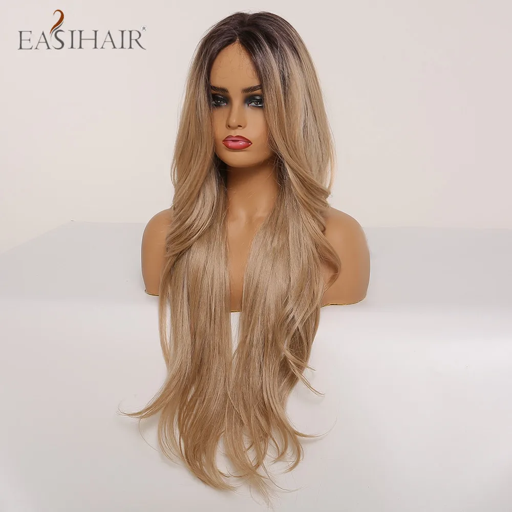 EASIHAIR Ombre Brown Long Natural Wavy Lace Synthetic Front Wigs Lace Hair Wig for Women High Density Heat Resistant Cosplay Wig
EASIHAIR Ombre Brown Long Natural Wavy Lace Synthetic Front Wigs Lace Hair Wig for Women High Density Heat Resistant Cosplay Wig