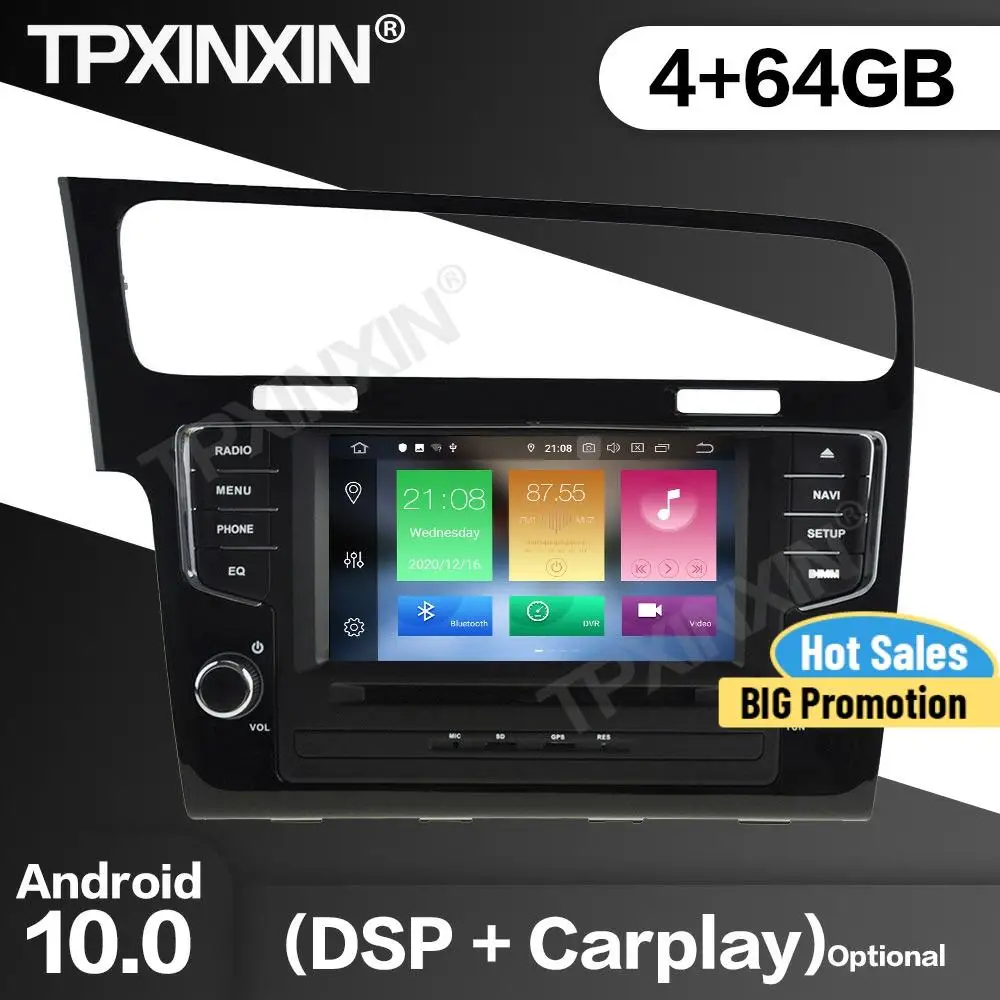 64G Car Radio 2 Din Stereo Receiver Android10 For VW Volkswagen GOLF 7 2013 2014 2015 2016 2017 2018 Multimedia Player Head Unit
64G Car Radio 2 Din Stereo Receiver Android10 For VW Volkswagen GOLF 7 2013 2014 2015 2016 2017 2018 Multimedia Player Head Unit