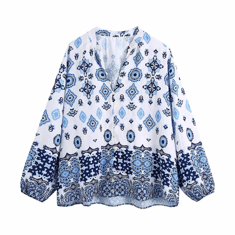 Vogue Oversize Women V Neck Blouse Tide Spring-autumn Fashion Ladies Chinese Style Loose Shirt Female Printed Shirt Top
Vogue Oversize Women V Neck Blouse Tide Spring-autumn Fashion Ladies Chinese Style Loose Shirt Female Printed Shirt Top