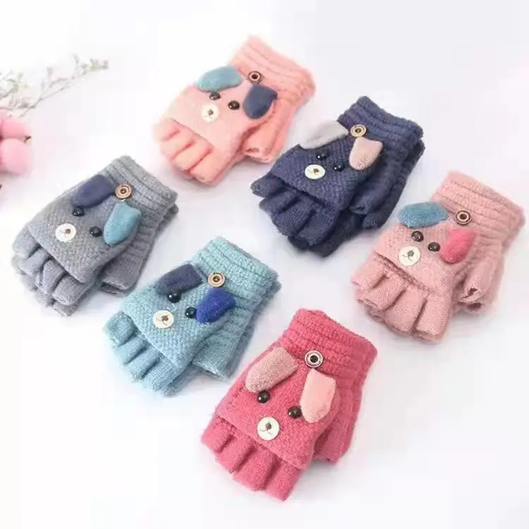 Kids Gloves Half-finger Flip Winter Baby Warm Five-finger Gloves Knitting Primary School Gloves Mittens 6-12year 
Kids Gloves Half-finger Flip Winter Baby Warm Five-finger Gloves Knitting Primary School Gloves Mittens 6-12year