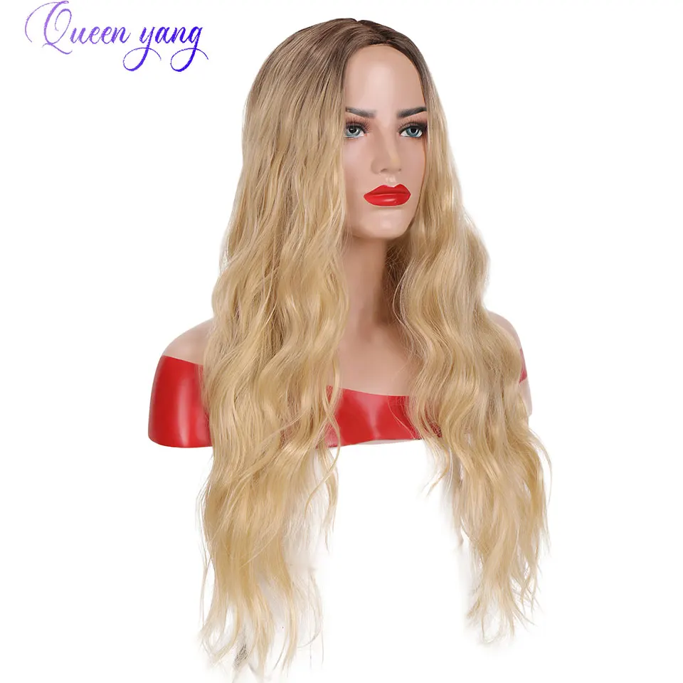 QUEENYANG Long Water Wave Synthetic Wigs Deep Ombre Wigs Fake Hair Clips Cosplay Golden Wig for Black Women African American 
QUEENYANG Long Water Wave Synthetic Wigs Deep Ombre Wigs Fake Hair Clips Cosplay Golden Wig for Black Women African American