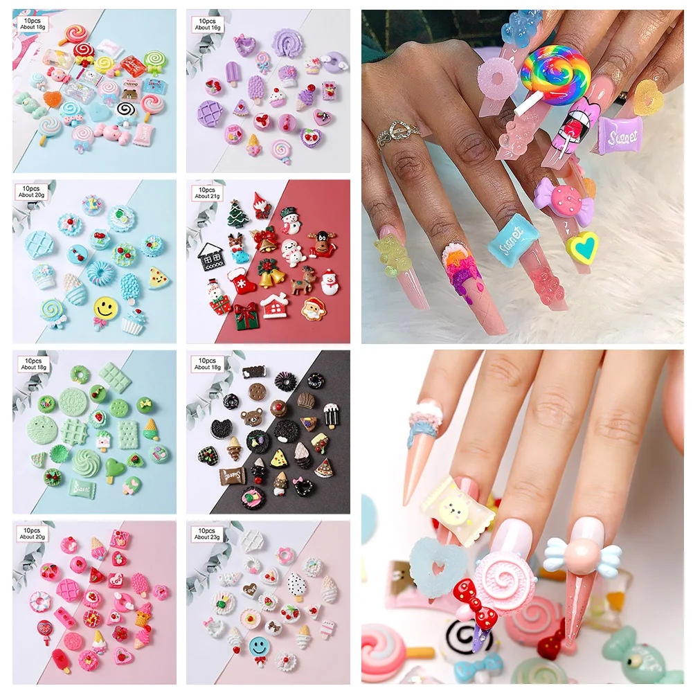 3D Resin Charms Mixed Candy Sweet Assorted Nail Art Ornaments DIY Manicure Accessories for Home Salon Nail stickers
3D Resin Charms Mixed Candy Sweet Assorted Nail Art Ornaments DIY Manicure Accessories for Home Salon Nail stickers