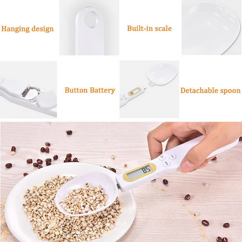 500g/0.1g LCD Display Digital Kitchen Measuring Spoon Electronic Digital Spoon Scale Mini Kitchen Scales Baking Supplies
500g/0.1g LCD Display Digital Kitchen Measuring Spoon Electronic Digital Spoon Scale Mini Kitchen Scales Baking Supplies