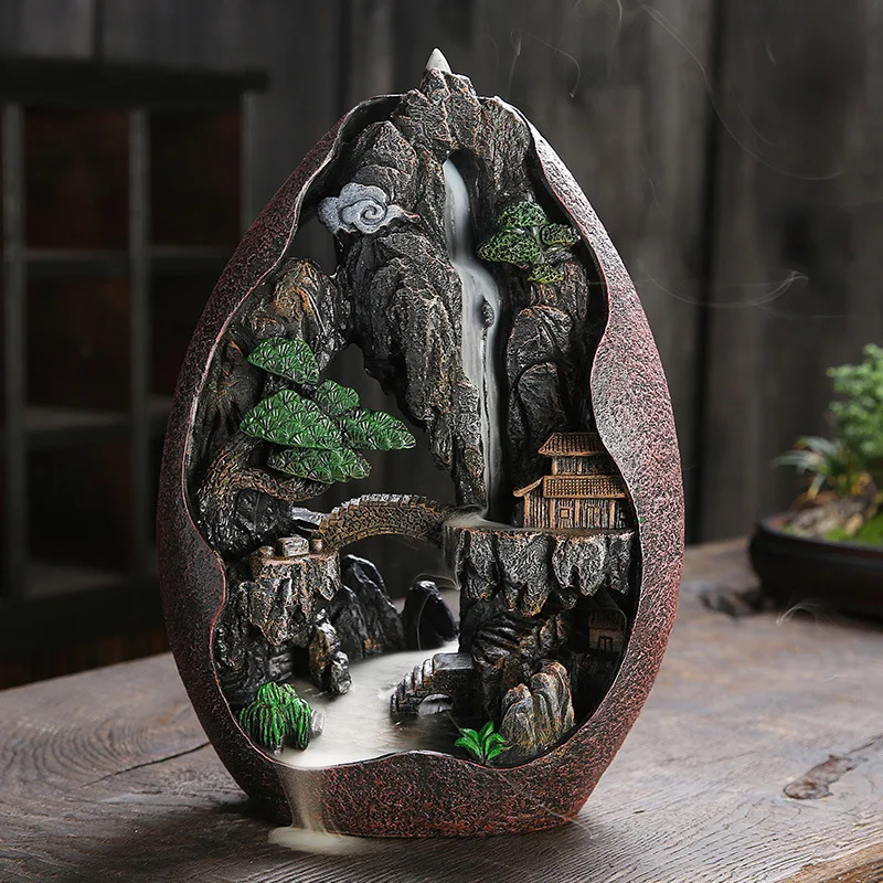 GY Supply Resin High Mountain Stream Backflow Incense Burner Creative Large Backflow Incense Burner Home Decoration Original 
GY Supply Resin High Mountain Stream Backflow Incense Burner Creative Large Backflow Incense Burner Home Decoration Original
