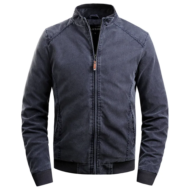 2020 New Plus Cotton Mens Jackets Stand Collar Simple Casual Men's Jacket Solid Color Warm Long Sleeve Autumn Winter Jaket Men
2020 New Plus Cotton Mens Jackets Stand Collar Simple Casual Men's Jacket Solid Color Warm Long Sleeve Autumn Winter Jaket Men