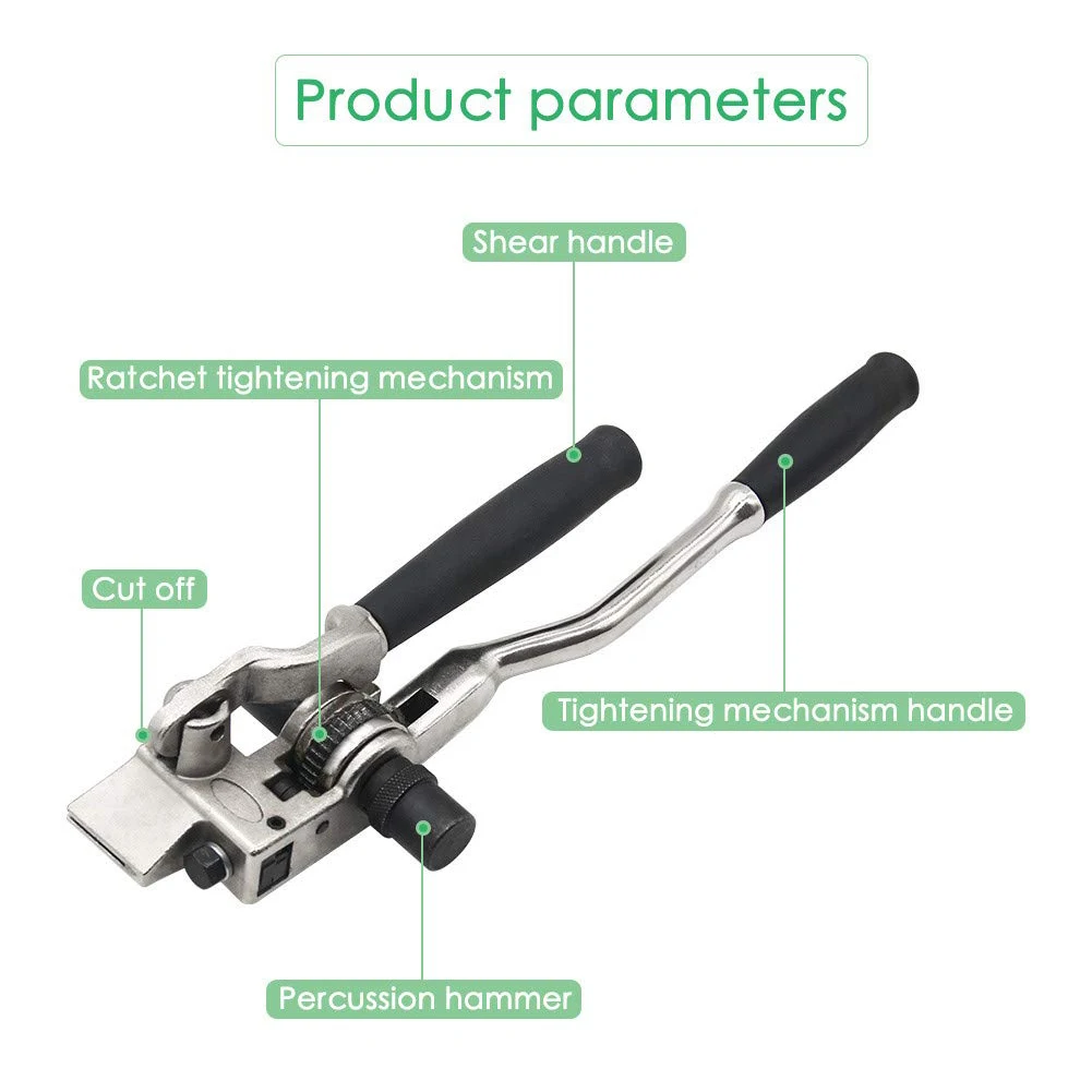 2 In 1 Heavy Duty Manual Stainless Steel Tightener Ratchet Cable Tie Packing Belt Practical Banding Tool Strapping Tensioner
2 In 1 Heavy Duty Manual Stainless Steel Tightener Ratchet Cable Tie Packing Belt Practical Banding Tool Strapping Tensioner