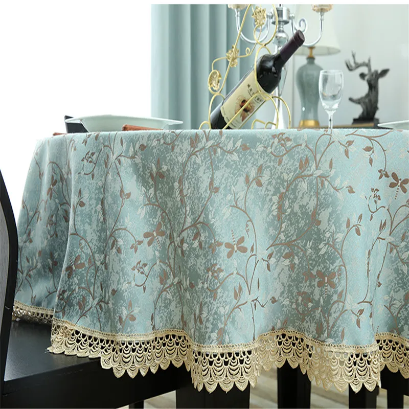 Luxury European style Round table cloth with Lace edge kitchen accessories living room Coffee house home decoration table cloth 
Luxury European style Round table cloth with Lace edge kitchen accessories living room Coffee house home decoration table cloth