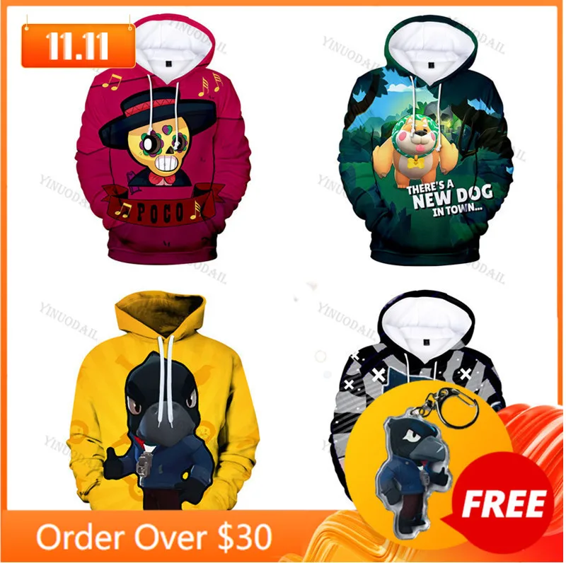 Bronk Crow Shooter Shark Leon Thin Children's Wear Kids Hoodie Shooting Game 3d Sweatshirt Boys Girls Tops Hoodies Teen Clothes
Bronk Crow Shooter Shark Leon Thin Children's Wear Kids Hoodie Shooting Game 3d Sweatshirt Boys Girls Tops Hoodies Teen Clothes