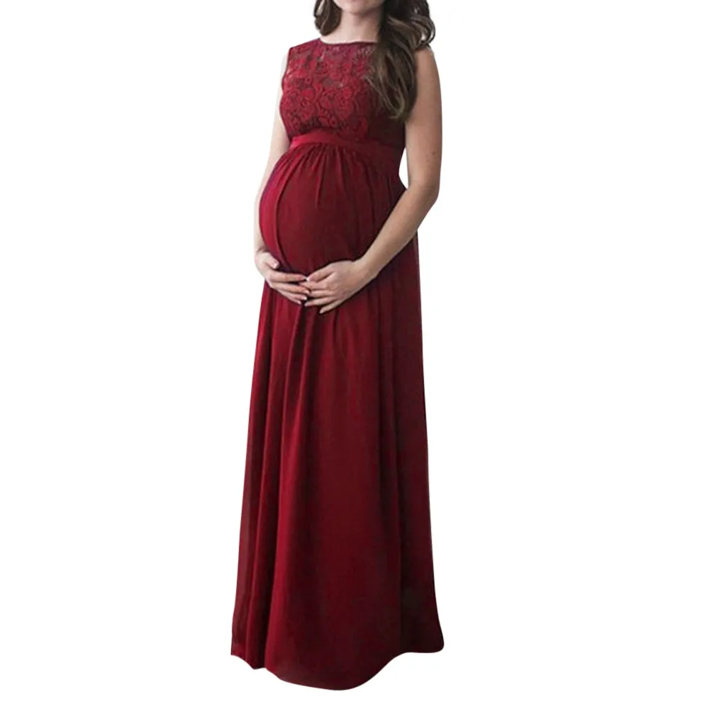 Women Pregnant Dress Lace Long Dress Maternity Gown Photography Props Clothes Casual Sleeveless Party Wedding Dress 
Women Pregnant Dress Lace Long Dress Maternity Gown Photography Props Clothes Casual Sleeveless Party Wedding Dress