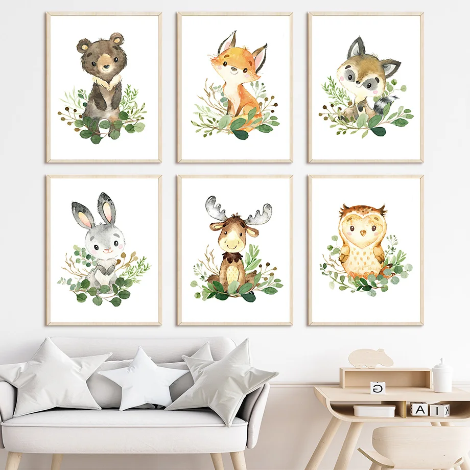 Bear Fox Rabbit Elk Raccoon Cute Animal Nordic Posters And Prints Nursery Wall Art Canvas Painting Wall Pictures Kids Room Decor
Bear Fox Rabbit Elk Raccoon Cute Animal Nordic Posters And Prints Nursery Wall Art Canvas Painting Wall Pictures Kids Room Decor
