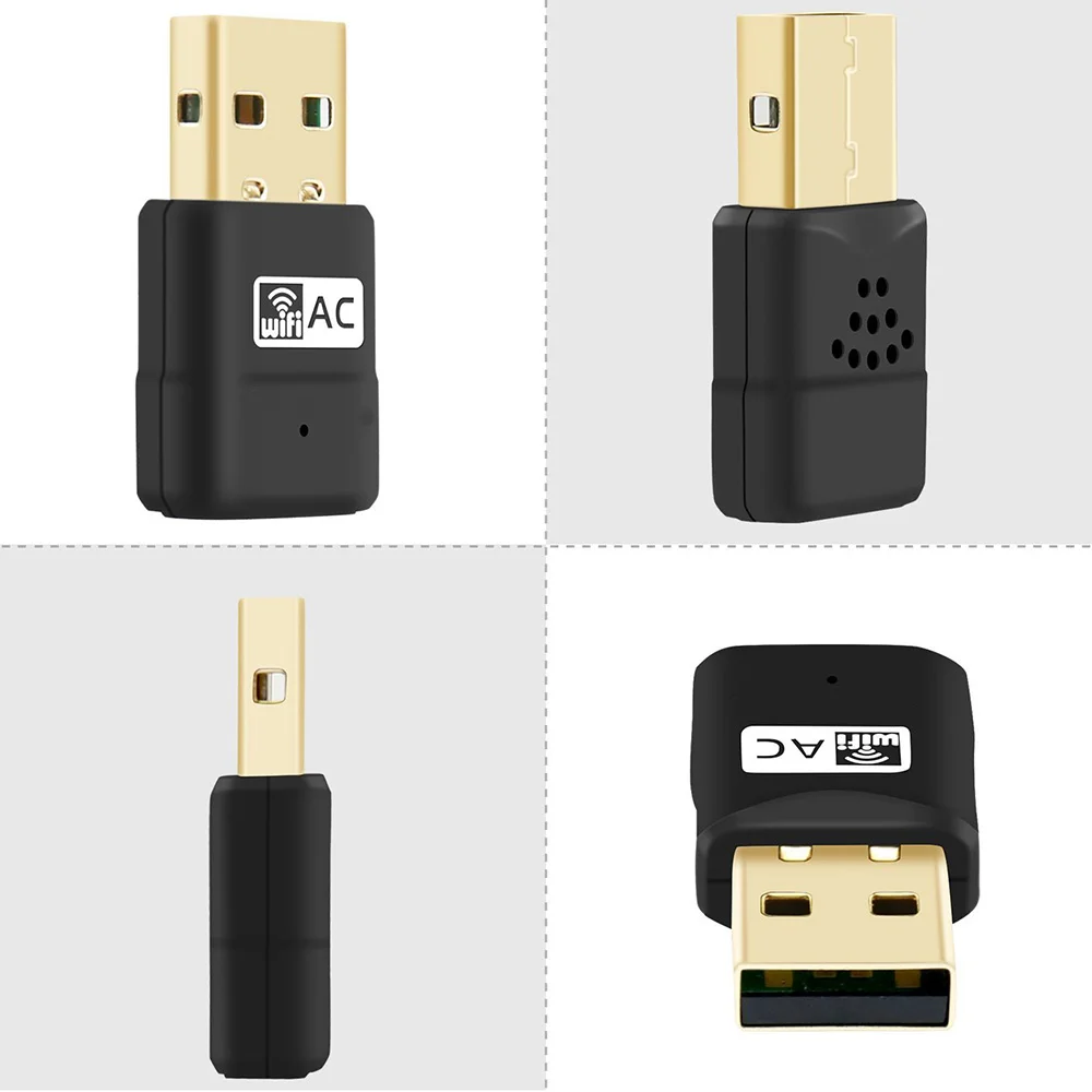 

600Mbps WiFi USB Adapter 802.11ac Wireless Network Dongle with Dual Band 2.4GHz (150Mbps) /5GHz (433Mbps)