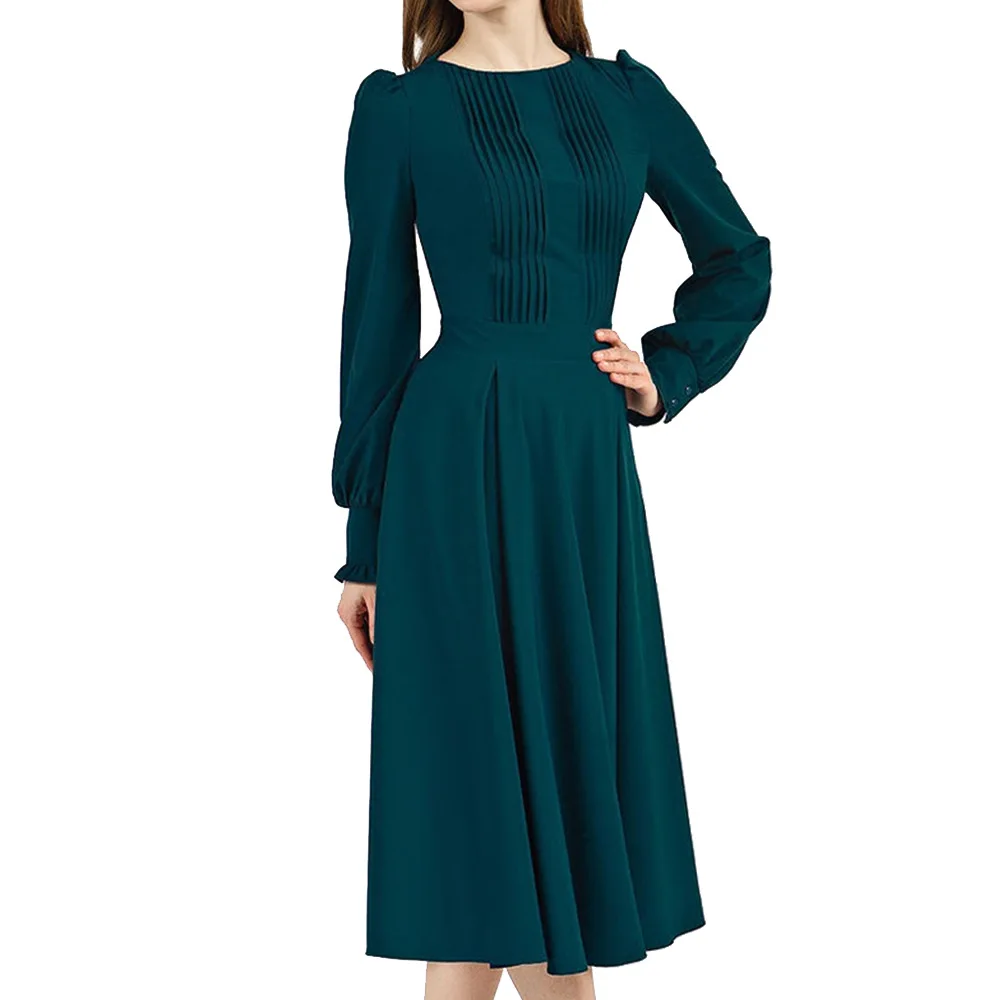 Long Dress Elegant Women Autumn Office Fashion Casual Solid Loose Knee Length Lantern Sleeve Patchwork Plus Slim Hem Vestidos
Long Dress Elegant Women Autumn Office Fashion Casual Solid Loose Knee Length Lantern Sleeve Patchwork Plus Slim Hem Vestidos