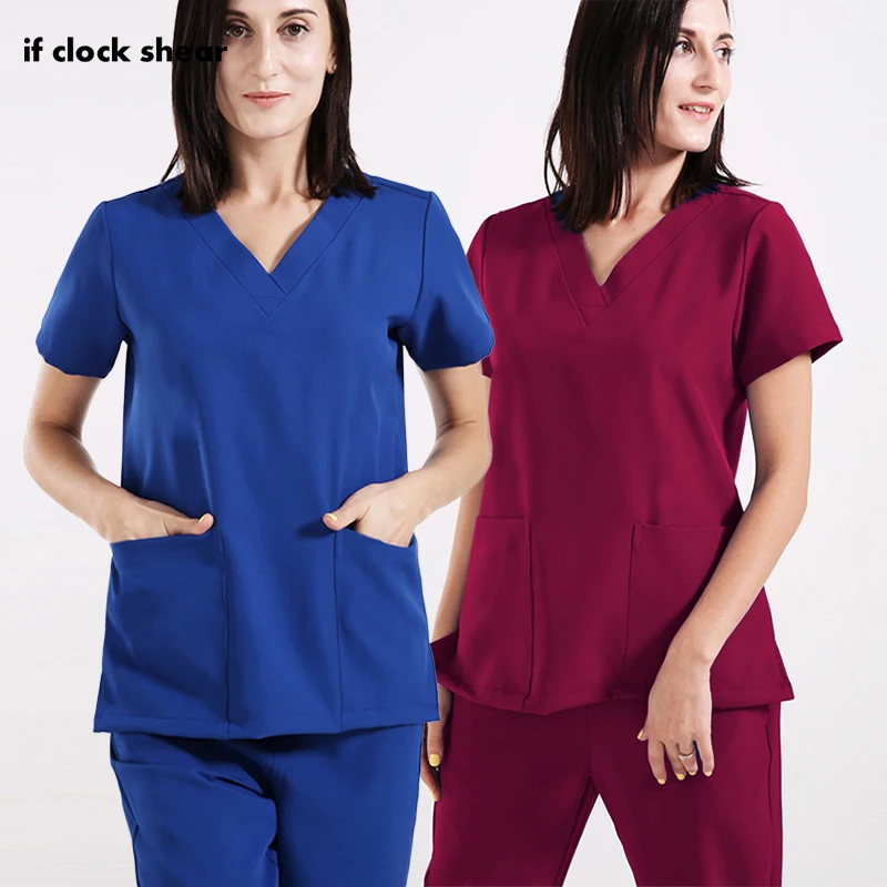 Униформа медсестры, с коротким рукавом, однотонная, комплект с v-образным вырезом, аксессуары для медсестер
Униформа медсестры, с коротким рукавом, однотонная, комплект с v-образным вырезом, аксессуары для медсестер