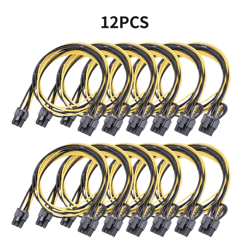 PCIe 6-контактный до 8-контактный (6 + 2) штекер-штекер PCI-E кабель питания для блока питания GPU адаптер для блока питания для майнинга Ethernet
PCIe 6-контактный до 8-контактный (6 + 2) штекер-штекер PCI-E кабель питания для блока питания GPU адаптер для блока питания для майнинга Ethernet