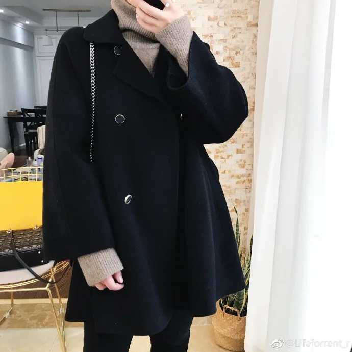 Women's Basic Designed Notch Lapel Double Breasted Mid-Long Wool Pea Coat
Women's Basic Designed Notch Lapel Double Breasted Mid-Long Wool Pea Coat