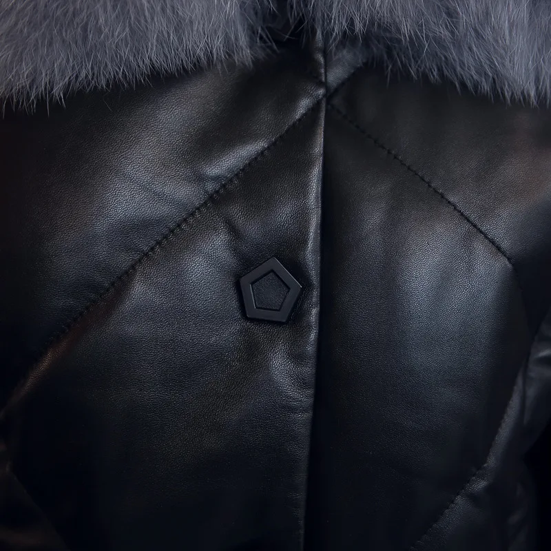 Новинка 2020 зимняя куртка из натуральной кожи женское длинное пальто овчины