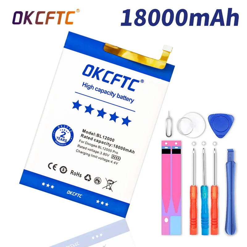 OKCFTC New 100% Original Doogee BL12000 Battery Replacement 18000mAh Phone Parts backup battery for Doogee BL12000 Smart Phone
OKCFTC New 100% Original Doogee BL12000 Battery Replacement 18000mAh Phone Parts backup battery for Doogee BL12000 Smart Phone
