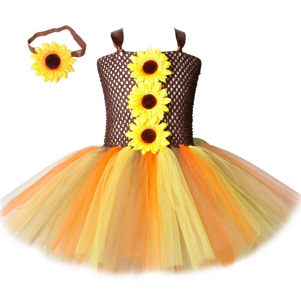 Sunflower net yarn children's dress princess tutu skirt Halloween party scarecrow acting costume suitable for any figure
Sunflower net yarn children's dress princess tutu skirt Halloween party scarecrow acting costume suitable for any figure