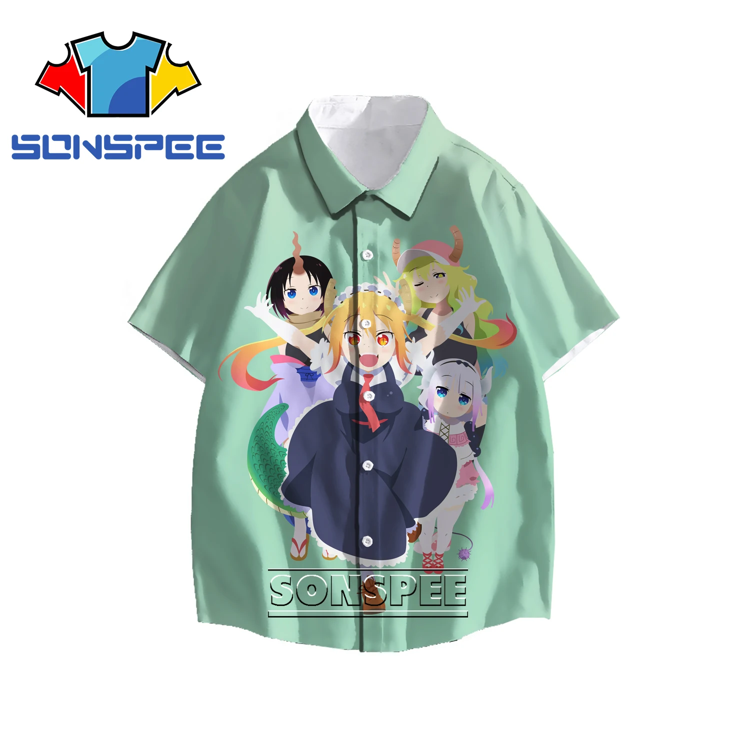 SONSPEE 3D Anime Miss Kobayashi's Dragon Maid Printed Shirt Oversize Loose Blouse Cartoon Cute Short Sleeve Top
SONSPEE 3D Anime Miss Kobayashi's Dragon Maid Printed Shirt Oversize Loose Blouse Cartoon Cute Short Sleeve Top