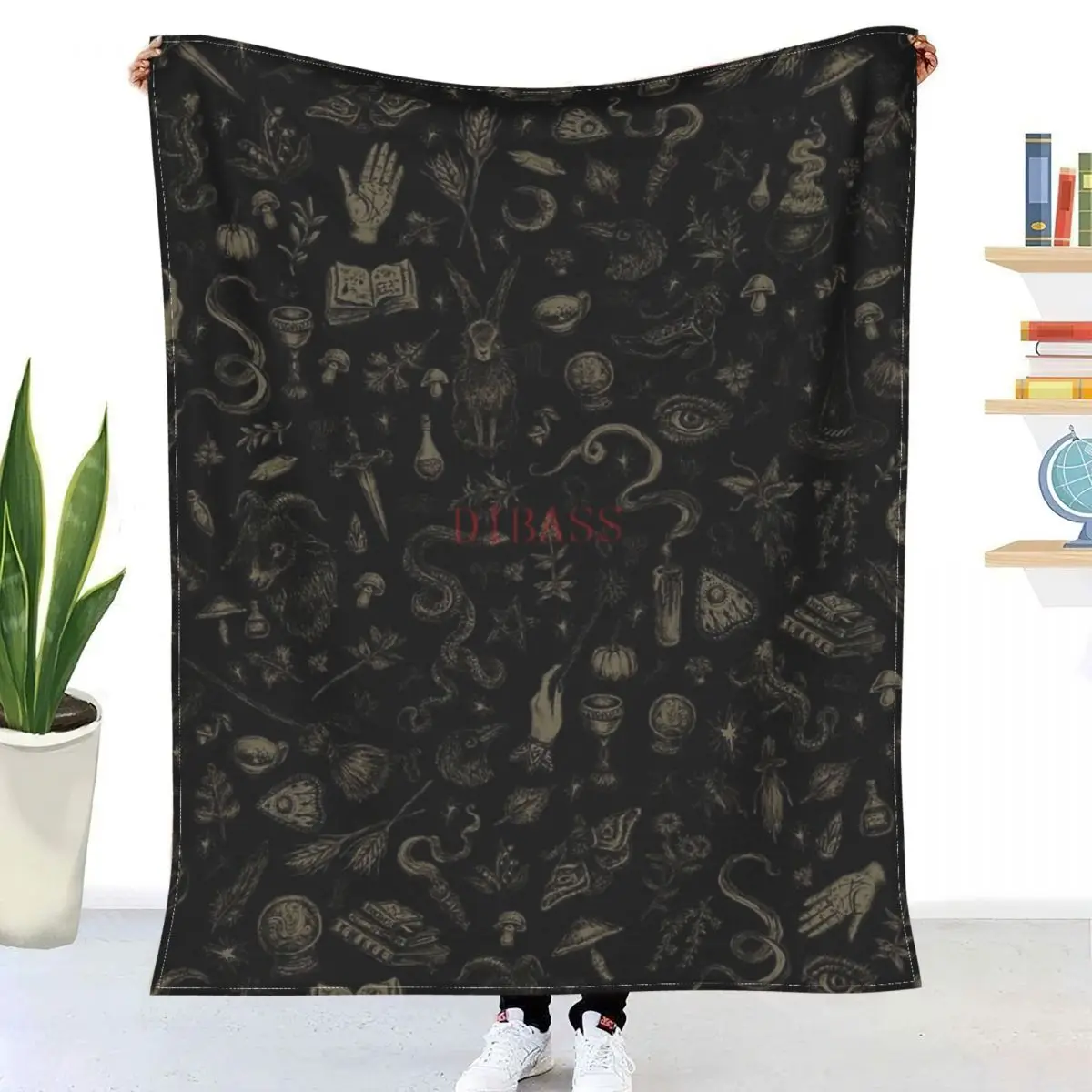 

Just Witch Things (black And Beige) 3D Printed Flannel Throw Blanket Bedspread Sofa blankets
