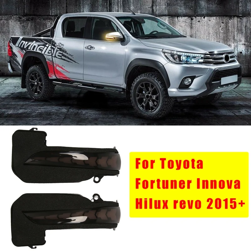 LED Dynamic Side Rearview Mirror Turn Signal Light Indicator Lamp for Toyota Fortuner Innova Hilux Revo 2015+
LED Dynamic Side Rearview Mirror Turn Signal Light Indicator Lamp for Toyota Fortuner Innova Hilux Revo 2015+