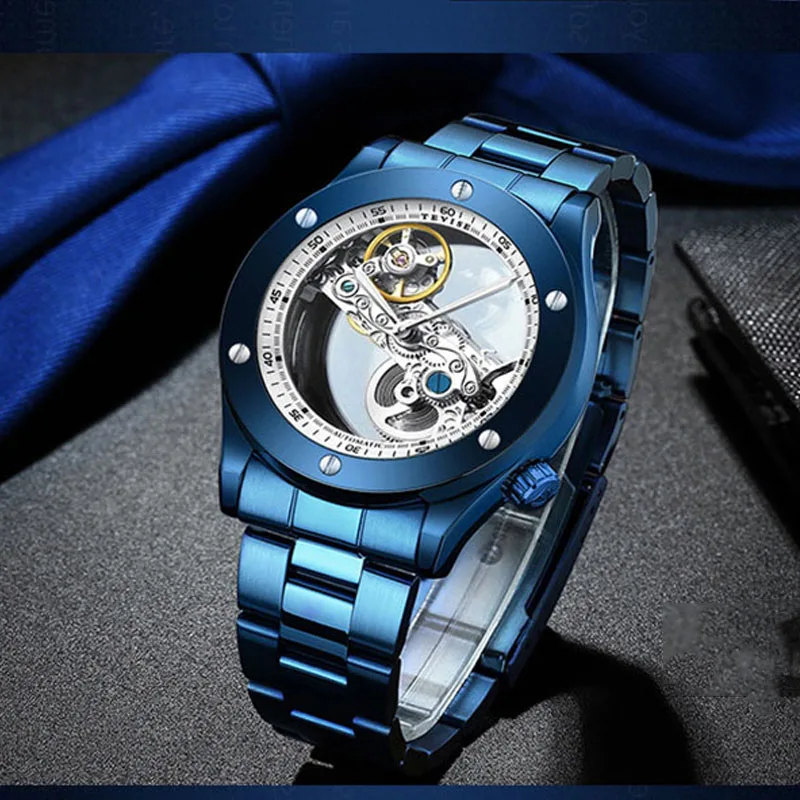 TEVISE Watches Brand Automatic Mechanical Watch Male Transparent Tourbillon Stainless Steel Sport Men Wristwatch Skeleton Clocks
TEVISE Watches Brand Automatic Mechanical Watch Male Transparent Tourbillon Stainless Steel Sport Men Wristwatch Skeleton Clocks