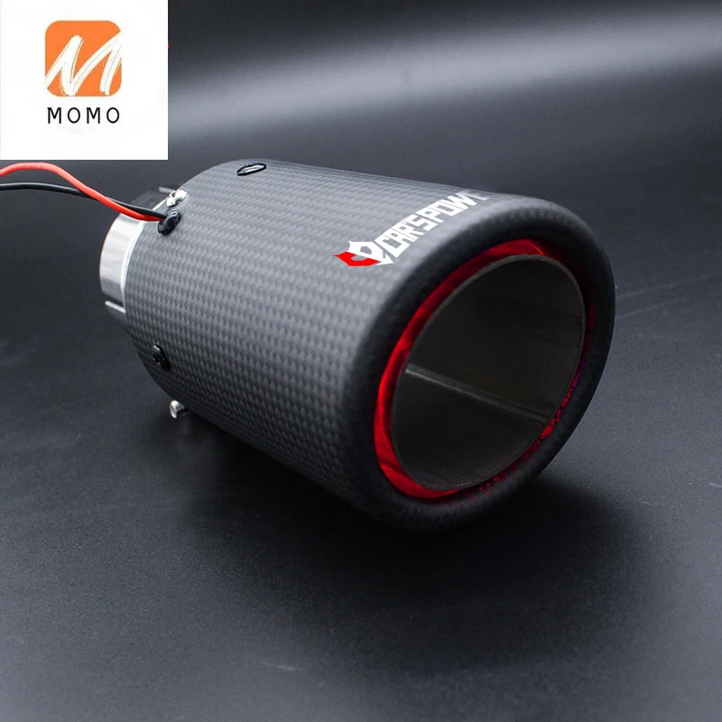 China Top Sale Auto Parts Exhaust Tip with LED Light Carbon Fiber Muffler 
China Top Sale Auto Parts Exhaust Tip with LED Light Carbon Fiber Muffler