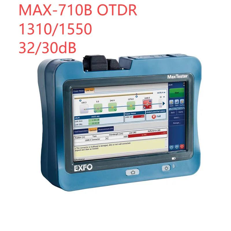 Ручной MAX-710B OTDR EXFO 1310/1550 32/30dB временной области Оптическое волокно рефлектометр -