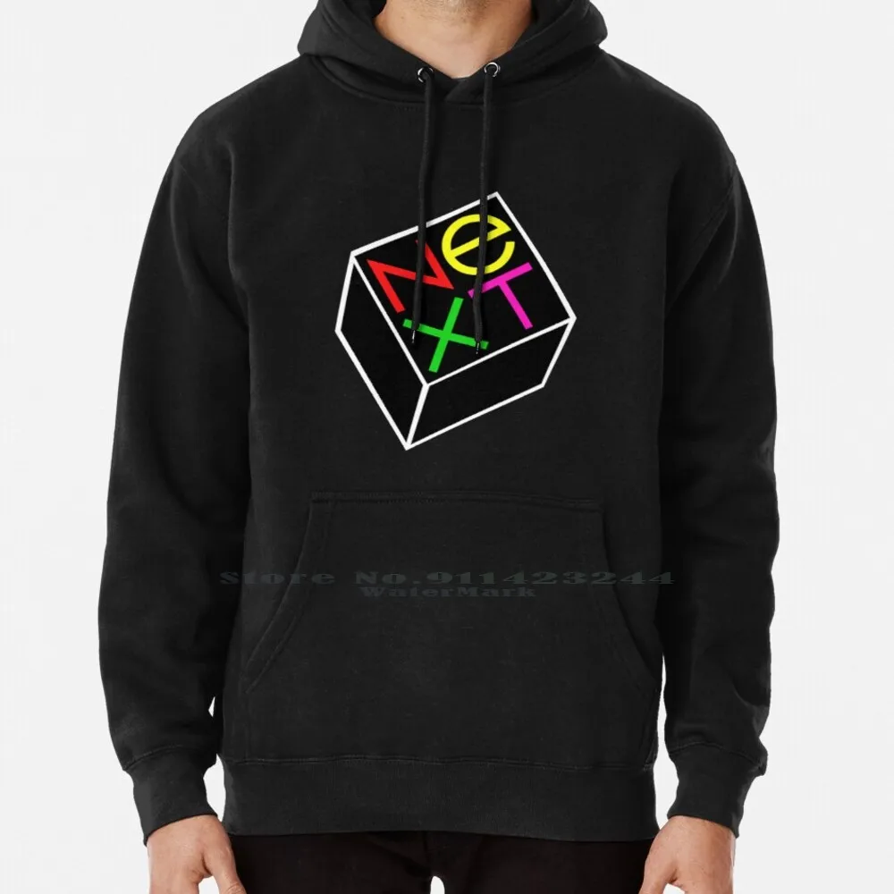 

Next Steve Jobs Logo Hoodie Sweater 6xl Cotton Case Colorware Macintosh Classic Retro Limited Edition Jet Black Pixel Art Women