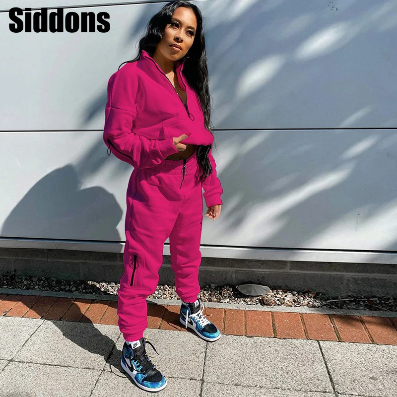 Womens Outfits Fall Sweat Suits Sport Two Piece Set for Womens Tracksuit Long Sleeve Pocket Zip Top Pants Set
Womens Outfits Fall Sweat Suits Sport Two Piece Set for Womens Tracksuit Long Sleeve Pocket Zip Top Pants Set