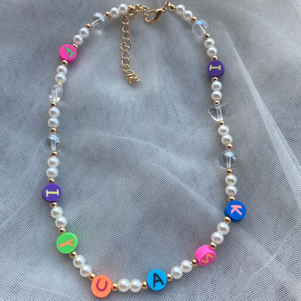 Cute Colorful Imitataion Pearl Crystal Beaded Necklace For Women Rice Bead Flower Pendant Necklace Fashion Summer Beach Jewelry
Cute Colorful Imitataion Pearl Crystal Beaded Necklace For Women Rice Bead Flower Pendant Necklace Fashion Summer Beach Jewelry