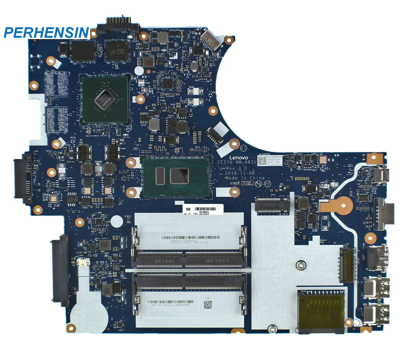FOR Lenovo Thinkpad E570 Mainboard CE570 NM-A831 i5-7200U Geforce 940MX 2GB 01YR728 01HW725
FOR Lenovo Thinkpad E570 Mainboard CE570 NM-A831 i5-7200U Geforce 940MX 2GB 01YR728 01HW725