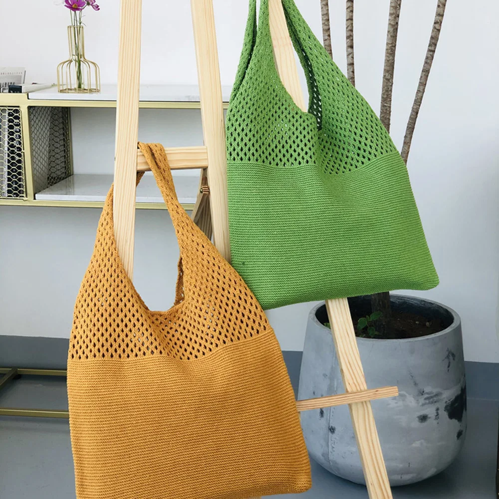 2021 New Retro Hollow Wool Knitting Handbag Shoulder Bag Storage Bag Women Crochet Open Shopper Woolen Lady Female Totes Bag
2021 New Retro Hollow Wool Knitting Handbag Shoulder Bag Storage Bag Women Crochet Open Shopper Woolen Lady Female Totes Bag