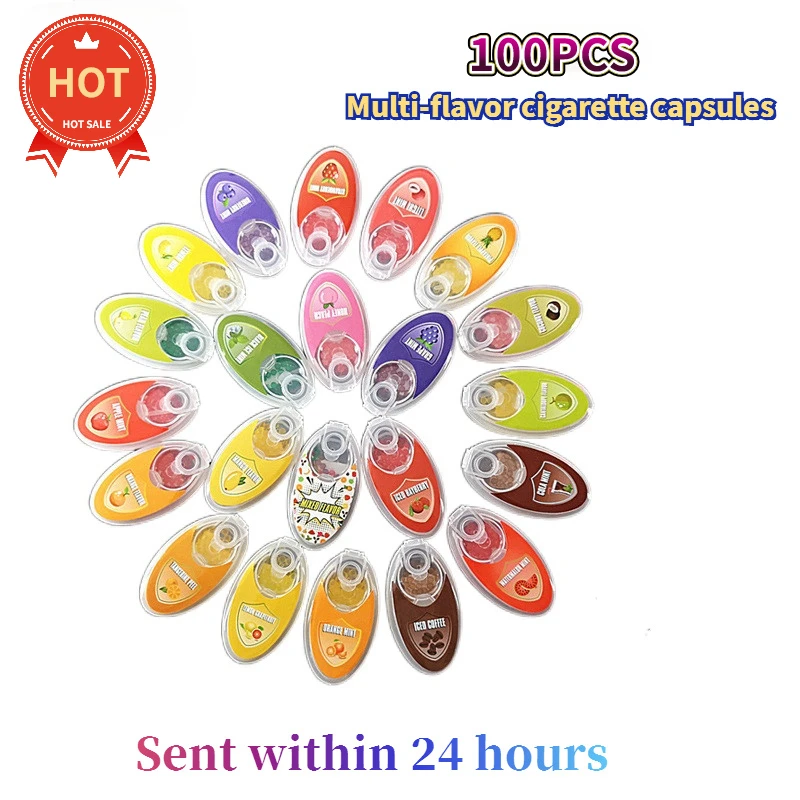 100pcs Fruit Flavor Menthol Capsule Mint Beads Explosion Pops Cigarette Filter Brush Ball for Smoking Cigarette Capsule Fittings
100pcs Fruit Flavor Menthol Capsule Mint Beads Explosion Pops Cigarette Filter Brush Ball for Smoking Cigarette Capsule Fittings