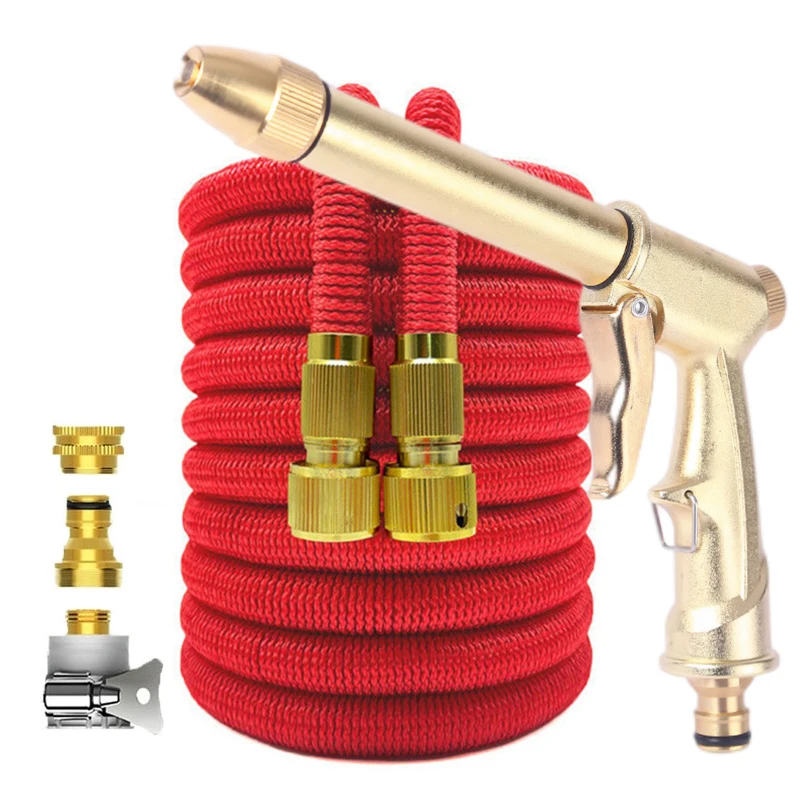 Garden Water Hose Expandable Double Metal Connector High Pressure Pvc Reel Magic Water Pipes for Garden Farm Irrigation Car Wash
Garden Water Hose Expandable Double Metal Connector High Pressure Pvc Reel Magic Water Pipes for Garden Farm Irrigation Car Wash