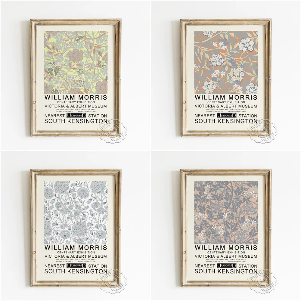 William Morris Arts Crafts Movement Collection Exhibition Poster, Hydrangea Fabrics Pattern Canvas Painting, Modern Home Decor
William Morris Arts Crafts Movement Collection Exhibition Poster, Hydrangea Fabrics Pattern Canvas Painting, Modern Home Decor
