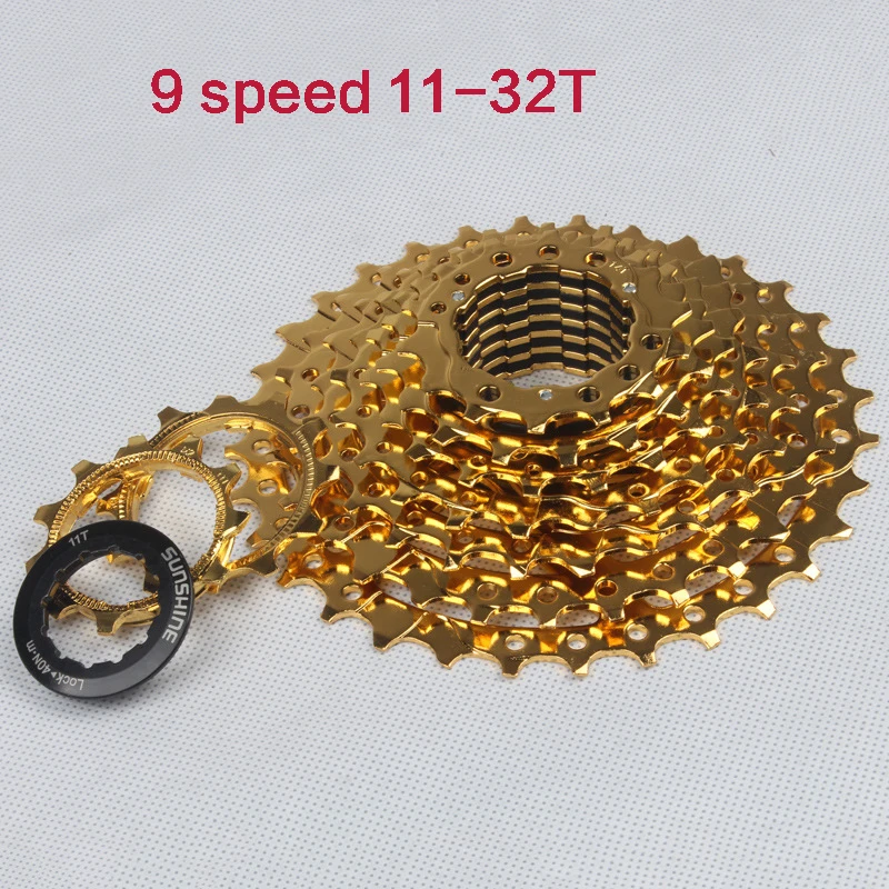 9s Golden Bicycle Flywheel Flywheel 9s 11-32T Ultralight Sprocket Mountain Bike Cassette Flywheel Bicycle Parts
9s Golden Bicycle Flywheel Flywheel 9s 11-32T Ultralight Sprocket Mountain Bike Cassette Flywheel Bicycle Parts