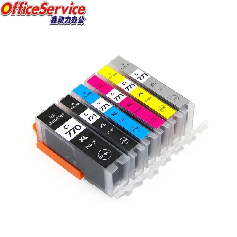 Фото Совместимый картридж для струйного принтера Canon PIXMA MG7770 MG5770 MG6870|ink cartridge|ink cartridge for