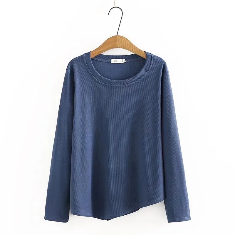 Women's Clothing T-Shirts Plus Size Autumn Winter 2021 New Fashion O-Neck Long Sleeve Asymmetrical Length Tops
Women's Clothing T-Shirts Plus Size Autumn Winter 2021 New Fashion O-Neck Long Sleeve Asymmetrical Length Tops