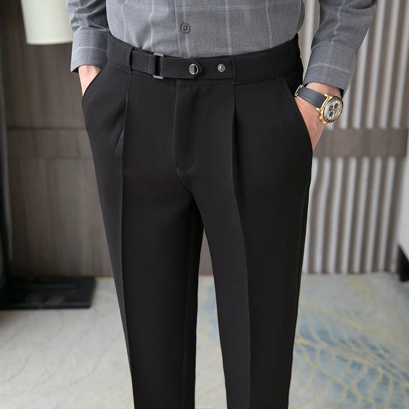 2021 new men's slim straight nine-point pants trousers casual pants adjustable dark button four colors optional
2021 new men's slim straight nine-point pants trousers casual pants adjustable dark button four colors optional