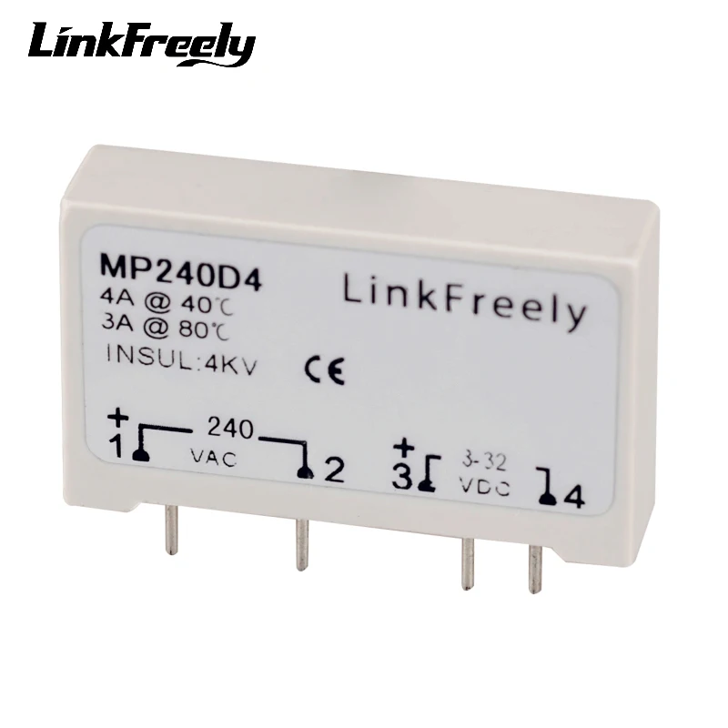 MP240D4 10 шт. SPST PCB твердотельные реле 4 Pin DC AC PLC SSR 24V 280VAC выход в 3 В 5 12 24 постоянного