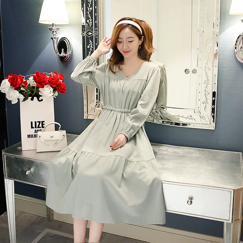 Elegant Pregnancy Dress Long Sleeve V Neck Elastic Slim Waist Maternity Long Party Dress for Pregnant women Maternity Clothes
Elegant Pregnancy Dress Long Sleeve V Neck Elastic Slim Waist Maternity Long Party Dress for Pregnant women Maternity Clothes