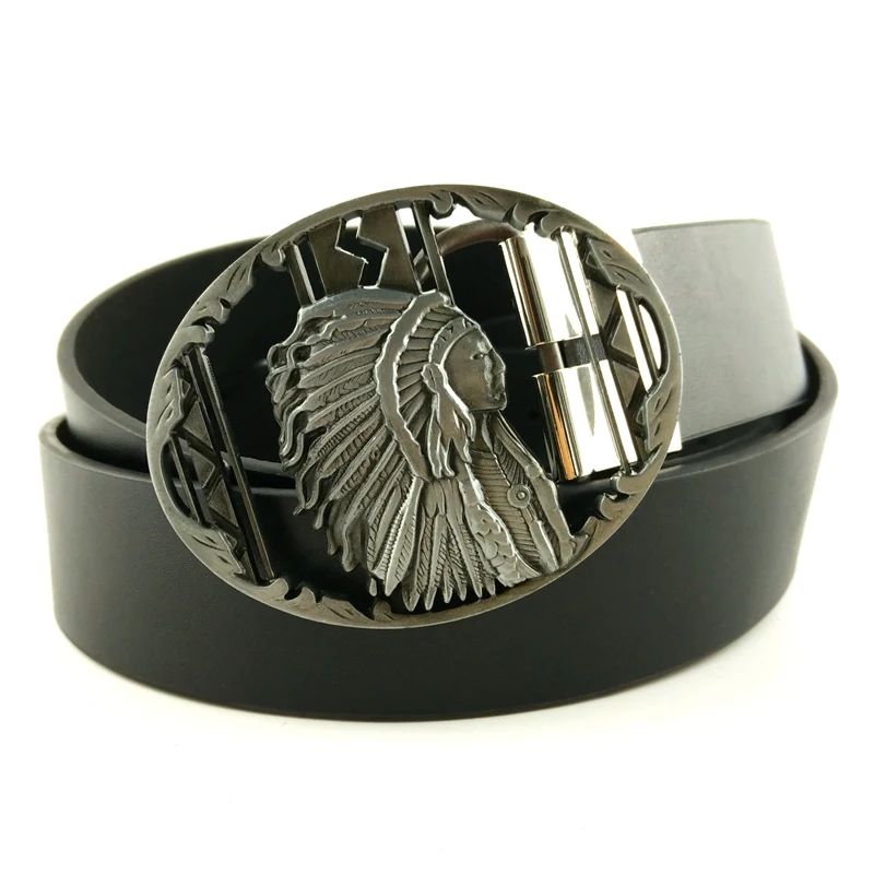 Retro Mens Black PU Leather Belts Indian Old Warrior Chief Zinc Alloy Belt Buckle Metal Jeans Gift Western Cowboy For Men Casual 
Retro Mens Black PU Leather Belts Indian Old Warrior Chief Zinc Alloy Belt Buckle Metal Jeans Gift Western Cowboy For Men Casual
