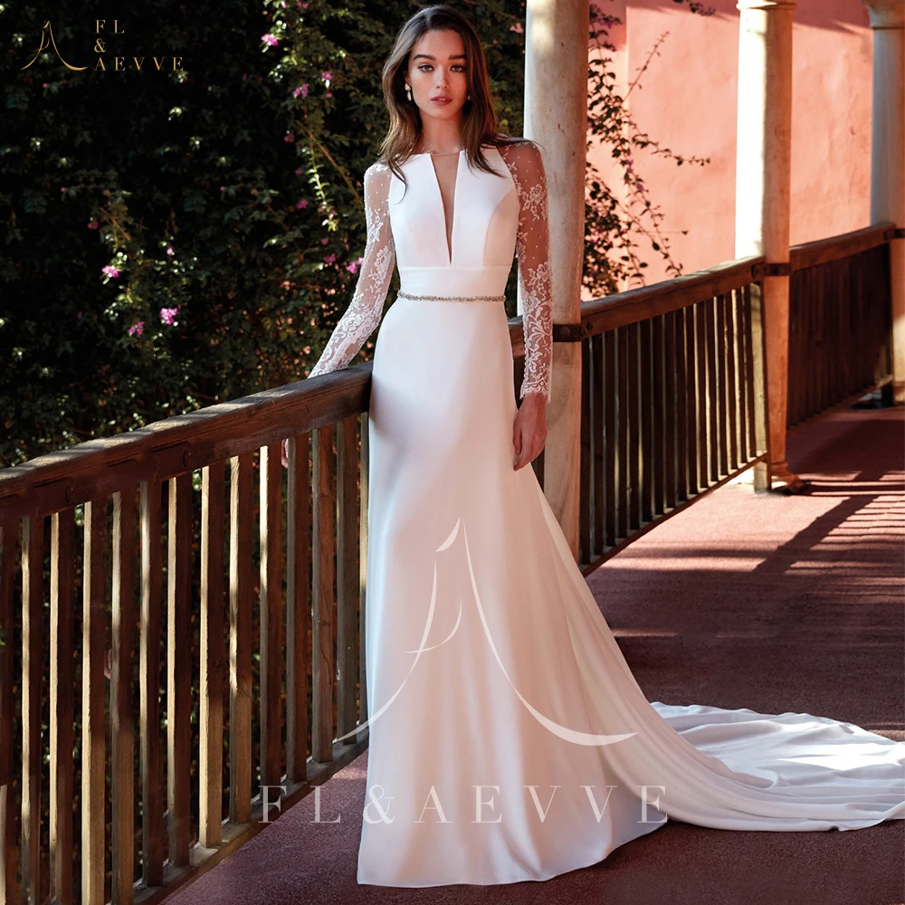 High Quality White Chiffon Long Sleeve Wedding Dresses Backless Cross Straps Mermaid Bridal Gowns with Court Train Women Dress
High Quality White Chiffon Long Sleeve Wedding Dresses Backless Cross Straps Mermaid Bridal Gowns with Court Train Women Dress