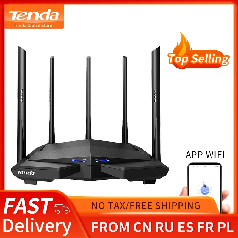 Wi Fi роутер Tenda AC11 AC1200 2 4/5 0 ГГц 1167 Мбит/с 5 антенн|Беспроводные роутеры| |