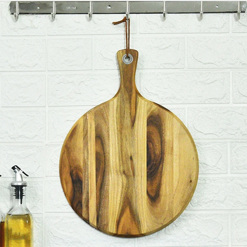 Acacia Wood Pizza Peel Cutting Board Cheese Paddle Board Bread Crackers Platter 95AA
Acacia Wood Pizza Peel Cutting Board Cheese Paddle Board Bread Crackers Platter 95AA