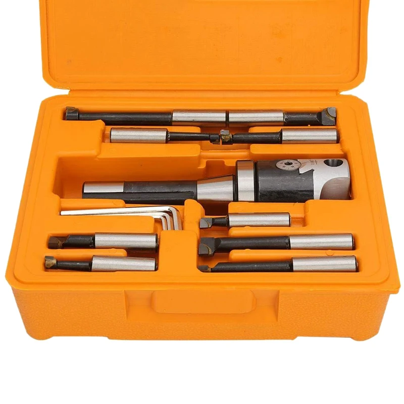2 Inch Boring Head R8 Shank Holder Boring Head Set with 1/2 Inch Indexable Boring Bars 13 PCS Carbide Boring Head Tool Set
2 Inch Boring Head R8 Shank Holder Boring Head Set with 1/2 Inch Indexable Boring Bars 13 PCS Carbide Boring Head Tool Set
