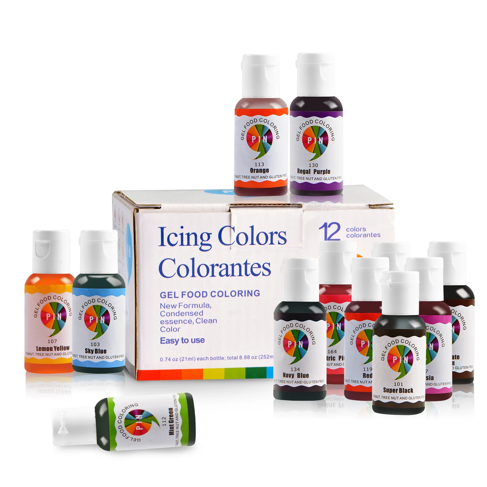 12 Colors 21g Gel Type Pigment Baking Edible Pigment Food Coloring Cream Fondant Cake Macarons Creaming Toning
12 Colors 21g Gel Type Pigment Baking Edible Pigment Food Coloring Cream Fondant Cake Macarons Creaming Toning
