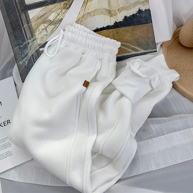 High-waisted plus velvet Sportswear harem pants for women autumn and winter loose elastic waist gray casual trousers Female
High-waisted plus velvet Sportswear harem pants for women autumn and winter loose elastic waist gray casual trousers Female